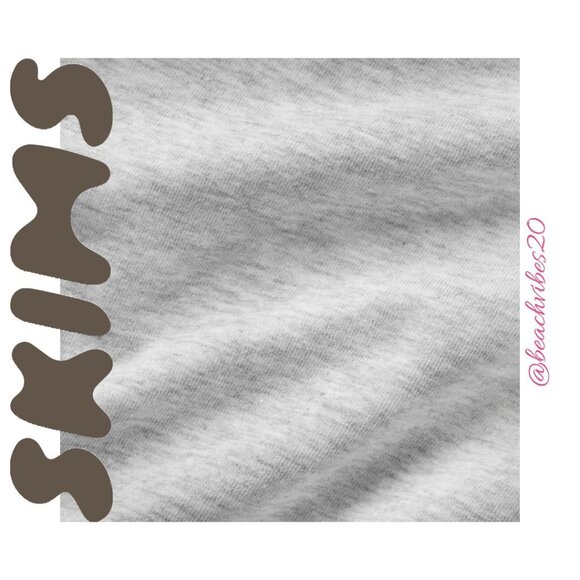 SKIMS Cotton Jersey Long Sleeve T-Shirt Light Heather Grey Small *DIRT*O-334 - Picture 4 of 11